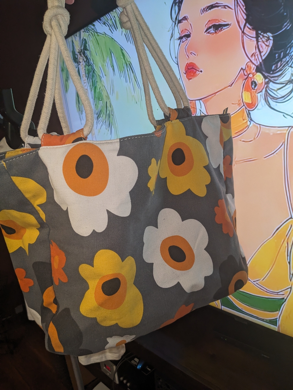 🐓Farmhouse Is My Style Gray Floral Satchel. A Bag That You Will Love 4ever💐